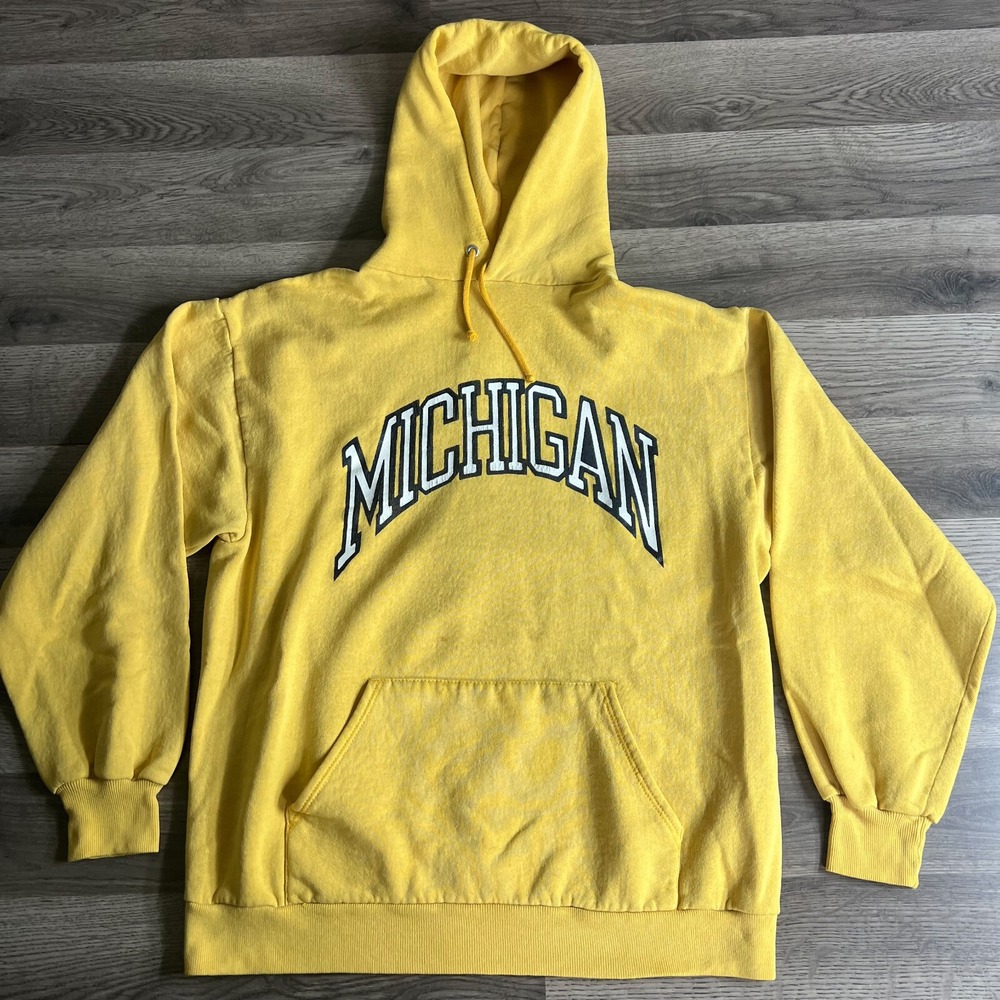 VTG University of‎ Michigan Hoodie Fits Large Wolverines Jerzees Made in USA
